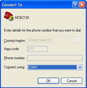 na monitor. 5.3.5.1. Microsoft Windows HyperTerminal 1. Unesi ime, na primer MCB2130. Slika 29.