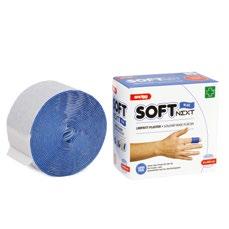 SÅR OG KUTTSKADER Soft NEXT Blue 6 cmx 4,5m Soft NEXT lateksfritt og limfritt plaster er blodabsorberende, hudvennlig og