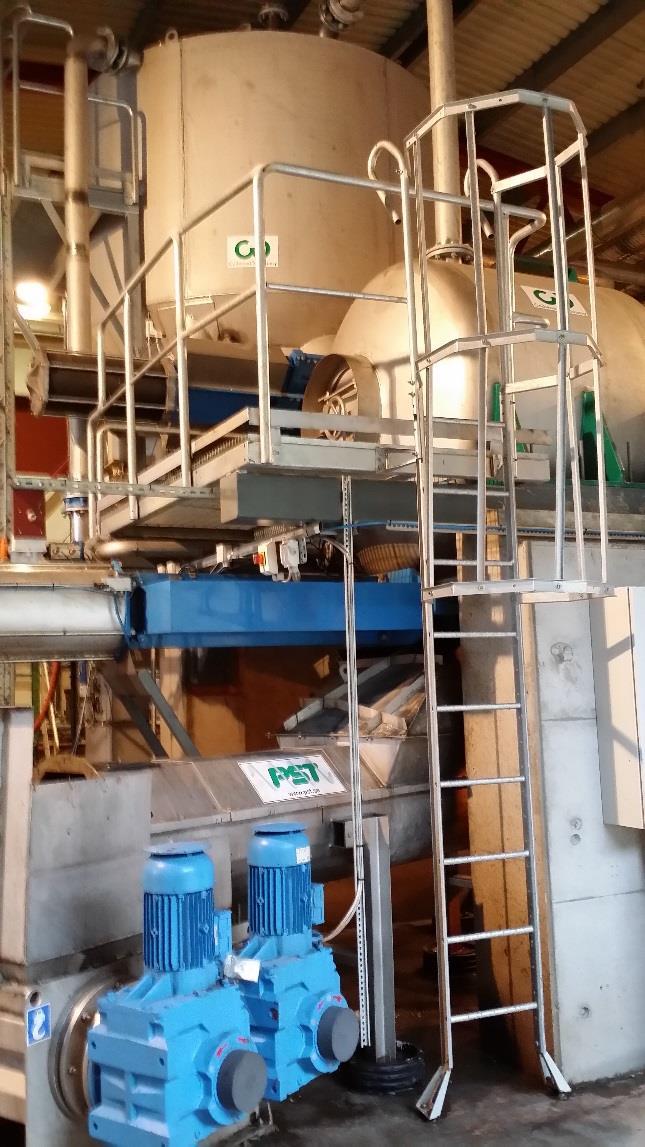 Cellwood Machinery Anlegget til Cellwood Machinery består av en dissolver (Grubbens) og en dispergeringsenhet (Krima) som finfordeler avfallet før det ledes videre til en rejektseparator.