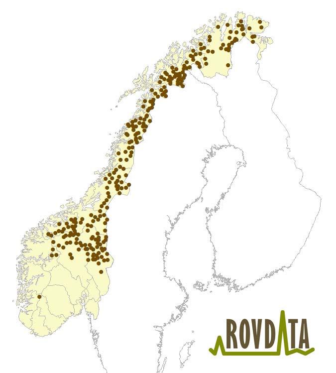 Tabell 1. Oversikt over tidligere kjente og nye ynglelokaliteter hos jerv som er fulgt opp i løpet av registreringssesongen 2018.