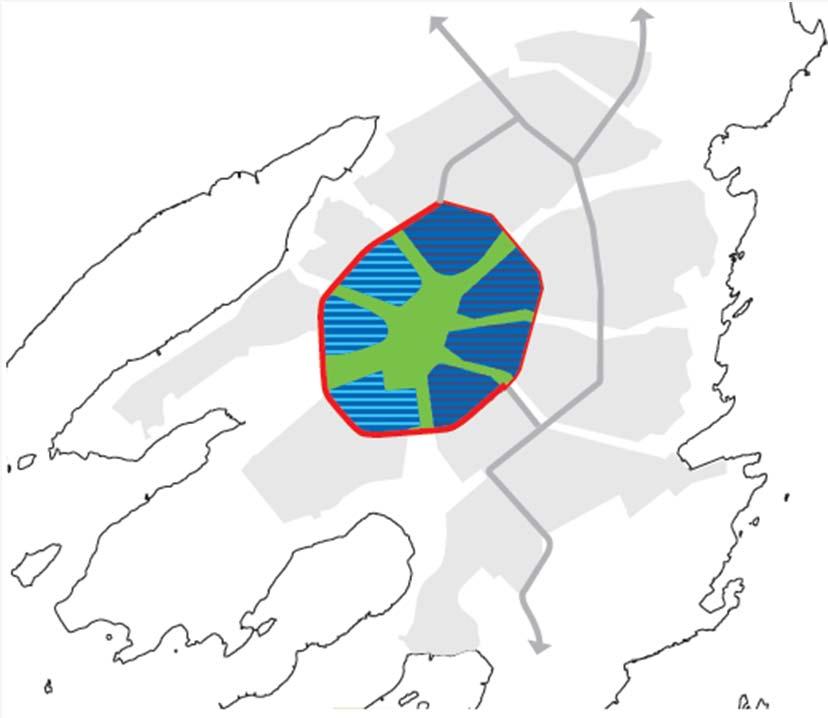 Bebyggelsen danner veggene i Nansenparken del