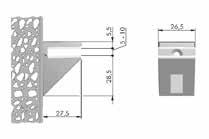 320 mm  Hylleknekt Kalabrone Mini For platetykkelse 5-10 mm