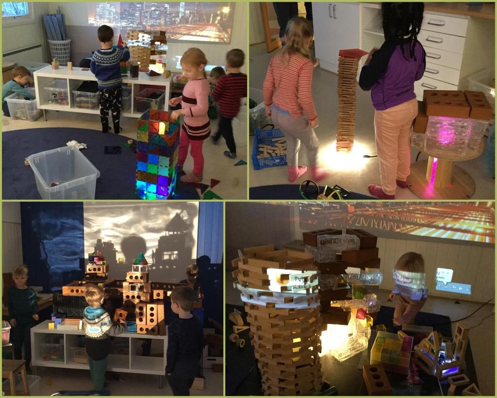 Bygg og konstruksjon: I desember lyssatte vi byggverkene til ungene og vi så på bilder av New York og London om natten.