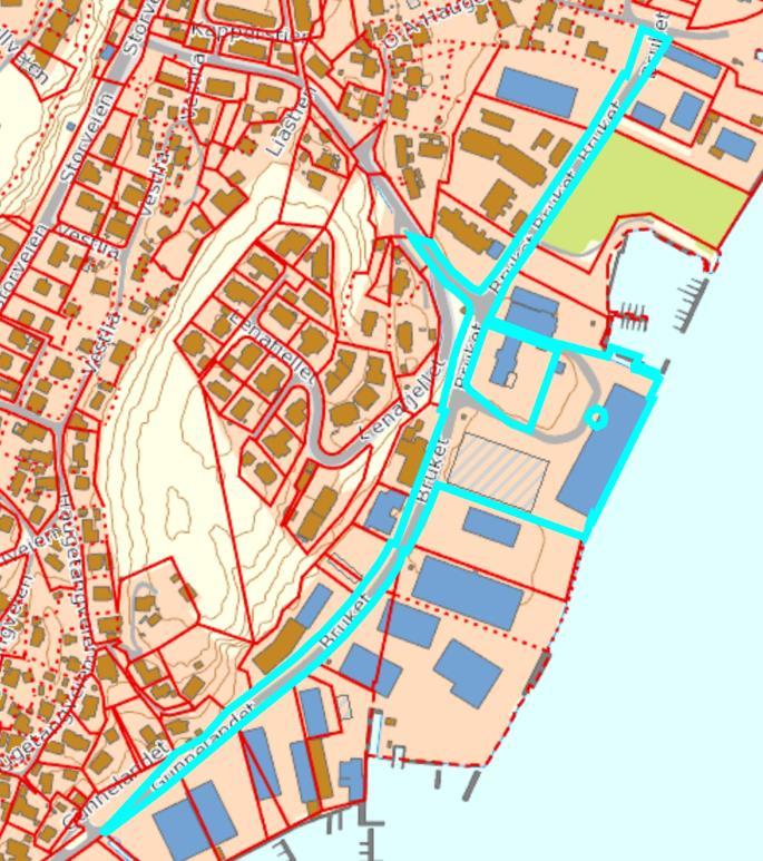 Dagens situasjon Området langs sjøen på Gressvik består av lager- og verkstedbygninger og småbåthavner. Det er et typisk industriområde med store næringsbygg på grus- og asfaltflater.