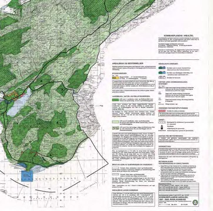 Planområdet Figur 2.4-1: Utsnitt av kommuneplanens arealdel for Rissa kommune, 1997-2008.