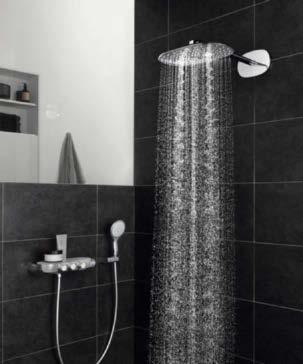 Du kan for eksempel plassere termostaten ikke bare under dusjhodet, men også på en av sideveggene i dusjen.