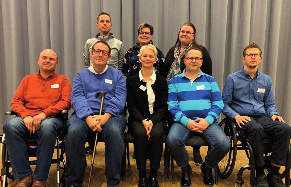 MS-forbundets styre 2018-2020: Første rekke fra venstre: Ståle Normann, Jan Petter Myrvold, Lise Johnsen, Truls Kleven og Bjarni Dagbjartsson.