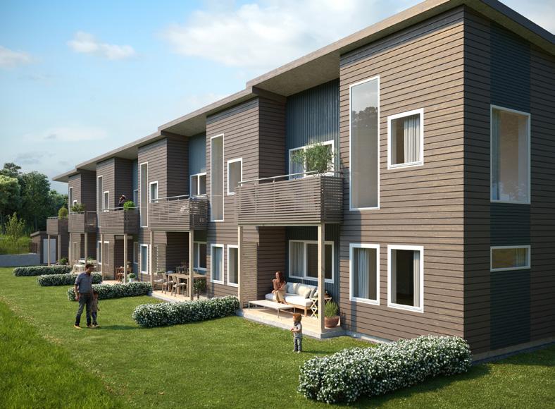 Flotte rekkehus med god planløsning Moderne hjem med fint uteområde. Fem nye boliger Block Watne bygger nå fem nye moderne rekkehus på Mølleskogen.