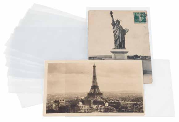 Beskyttende ark for brev, postkort og sedler 45 HP beskyttende ark for brev, postkort og sedler Arkiv - bestandig Klare beskyttende ark til postkort, brev og sedler laget av en syrefri spesialfilm