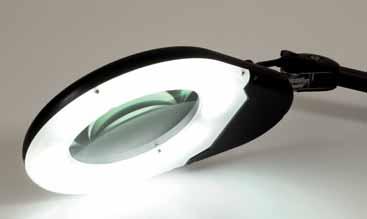 Luper 97 SWING LED lyslupe 1,75x Beskyttelseslokk til linsen DAYLIGHT Ekstra stor glasslinse Diameter: 127 mm, 1,75x Forstørrelse.