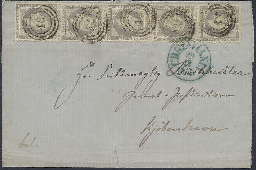 stempel 48 - sendt til København. NK kr. 7.000..................................................3 300 86 87 88 87 4 Prakt/lux Nordland 9/5-1861.