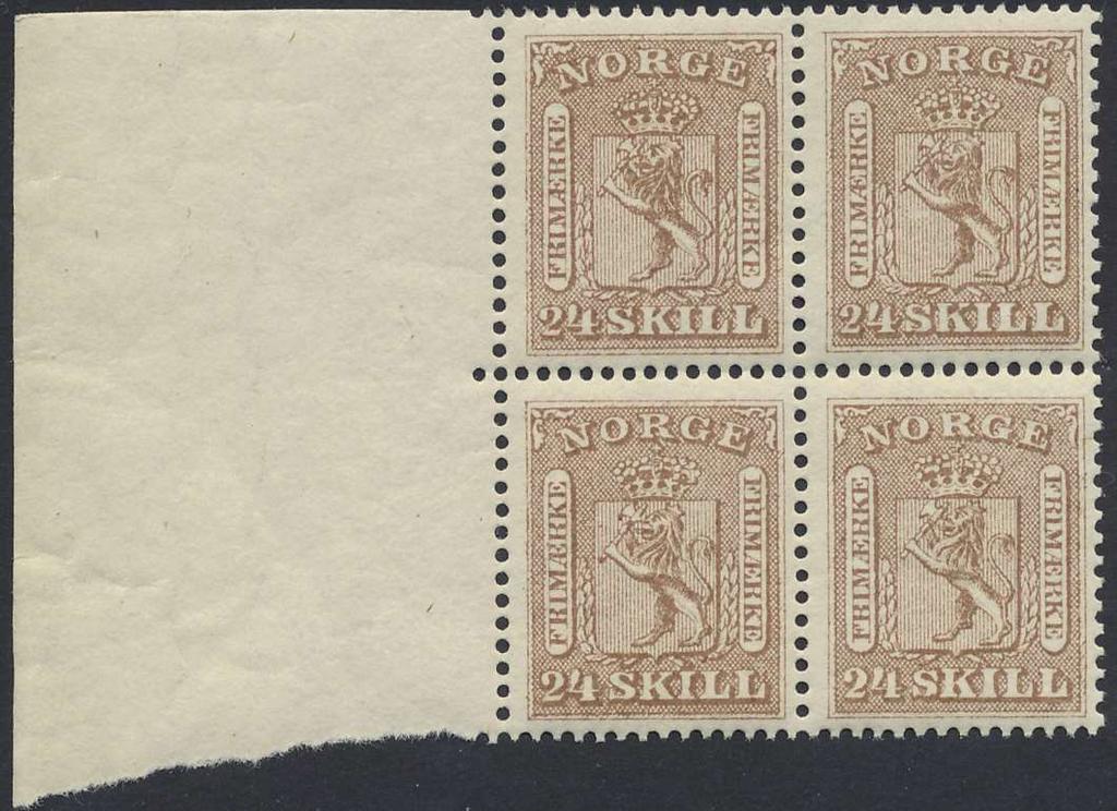 8 SK Våben 1863 - annulleret med smukt fuldstempel Bergen 12-9-1865..............................................350 140 9-8 skilling i pent par rundstemplet CHRISTIANIA 22-1-1867.........200 141 9.