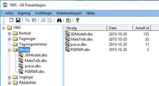 Dersom man ikke er bundet av kontrakt til å levere fulle datasett, og ønsker å levere kun metadata, kan man gjøre et utvalg. Utvalget kan være basert på geografisk område og/eller mengde innhold.