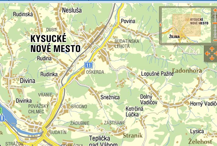 Obrázok 4 Lokalizácia úsekov 4 DEFINOVANIE SPOĽAHLIVOSTI A OPAKOVATEĽNOSTI MERANIA Pre určenie opakovateľnosti bolo realizovaných 10 meraní na rovnakom úseku cesty II/507 v obci Povaţský Chlmec.