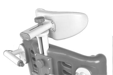 5.3 Regulering av benstøtte 1 2 3 Høyde på benstøttene kan reguleres individuelt med 100 mm på Small og Medium og 125 mm på Large stolen.