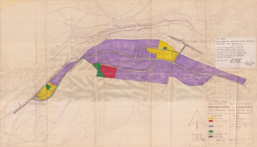 Planområdet inngår i eit større område som i hovudsak er regulert til industriføremål i eldre reguleringsplan for Brynaflaten-Liahagen, vedtatt 1983.