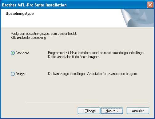 Installere driveren og programvaren Windows 6 Når dialogboksen for lisensavtalen for Brother MFL-Pro Suite vises, klikker du Ja hvis du godtar avtalen.