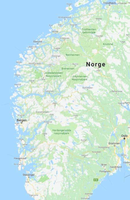 Fremtidige mulige «huber» i Fjord Norge regionen Åndalsnes Geiranger Loen Sogndal