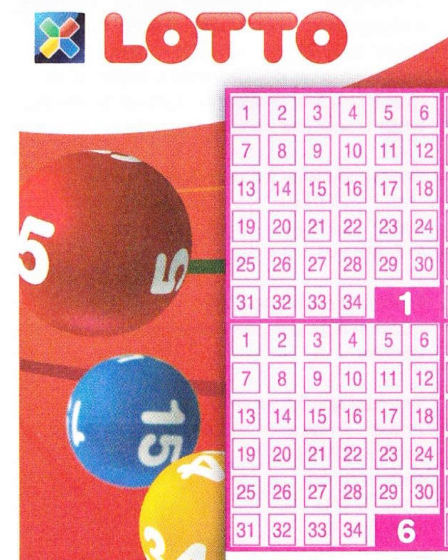 Vinnersjansen i Lotto Sannsynligheten for å vinne førstepremie på én lottoree: 1 34 7