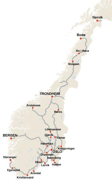 Jernbanestreningen fra Stavanger til Bodø er omtrent 1900 m. Ten deg at det et sted på streningen er plassert en baseturv (diameter 45 cm).