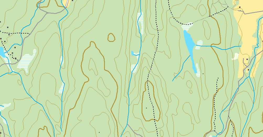 Øvre 208 Igletjenn 193 Botnersætra Nedre igletjen 37 315 Basteheia 2 226 36 Aurekytetjennet