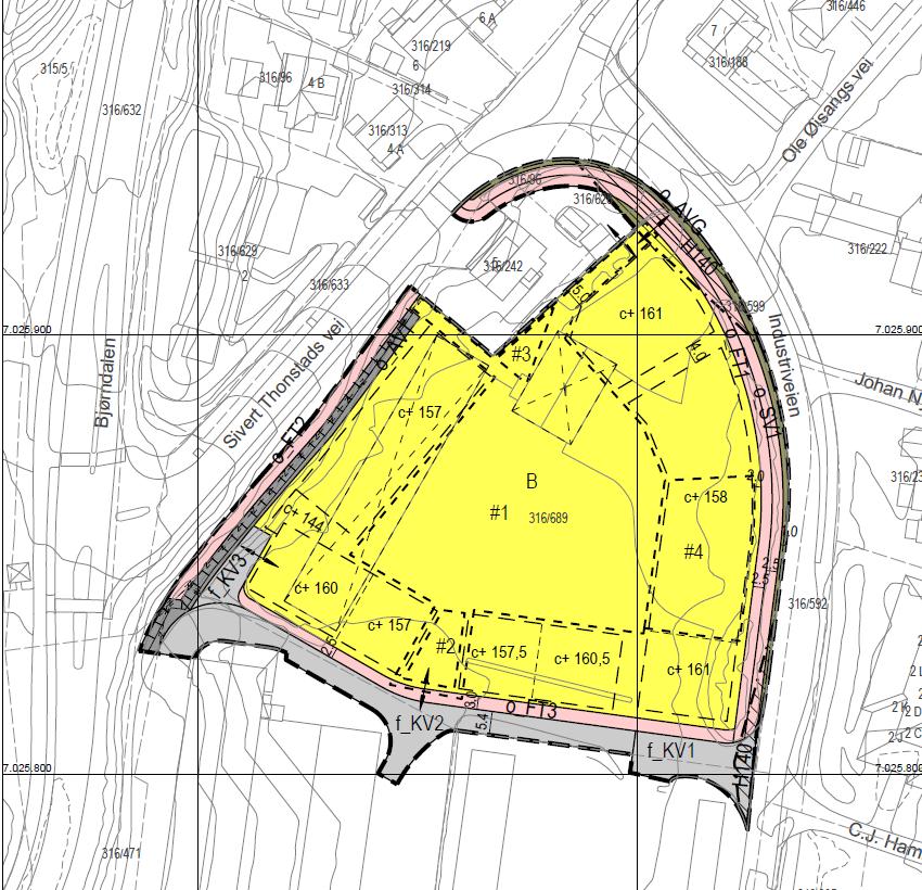 Beskrivelse av planen Smedplassen prosjekt AS v/selvaag Bolig ASA utarbeidet i 2015 et planforslag for Idrettsveien 1-3, 400 m lenger syd i Industriveien.