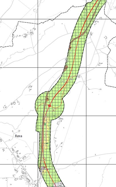 Side 128 i planforslaget Alternativ I (D) er valgt ut fra lokal og regional utvikling i området. Dette alternativet vil gi en den beste kryssplasseringen i forhold til Røra sentrum og f.v. 755 til Straumen og videre til Fosen.