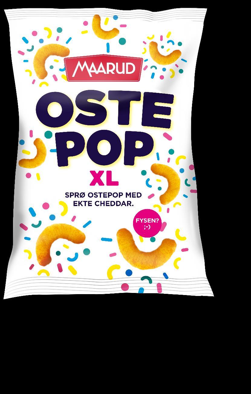 Maarud Ostepop XL Ekstra stor, ekstra krønsj Maarud har unik teknologi på produksjon av