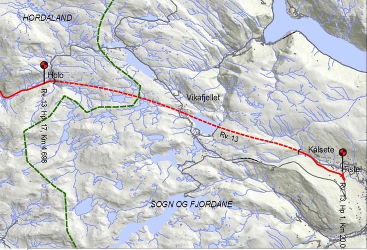 Rv 13 Vikafjellet 15 km tunnel utan arm til Framfjorden. => 4 mrd.kr.