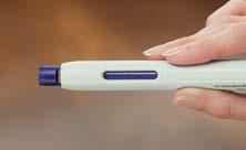 Trinn 3: Injeksjon av Enbrel-oppløsningen Løft MYCLIC-pennen fra huden Sjekk inspeksjonsvinduet til MYCLIC-pennen.