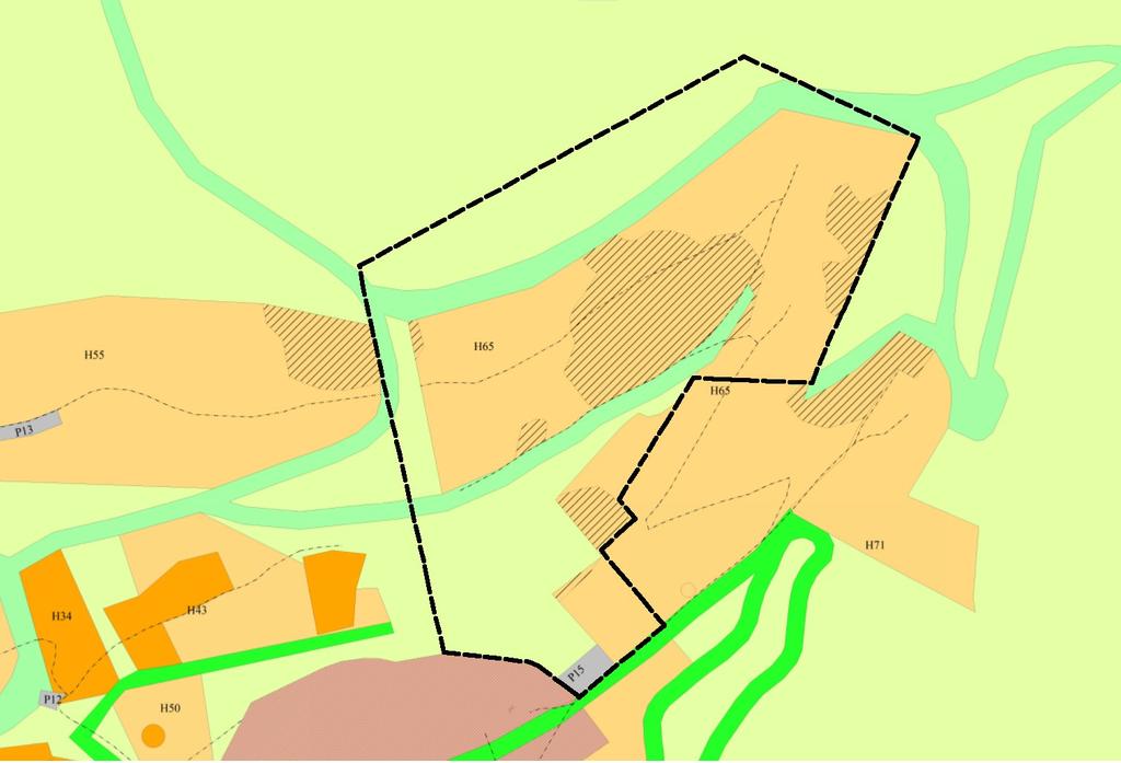 1.4 Overordna planer Kommunedelplan for Hevsdalen 2007-2011 Området H65 er regulert til Byggjeområde Fritidsbustader.