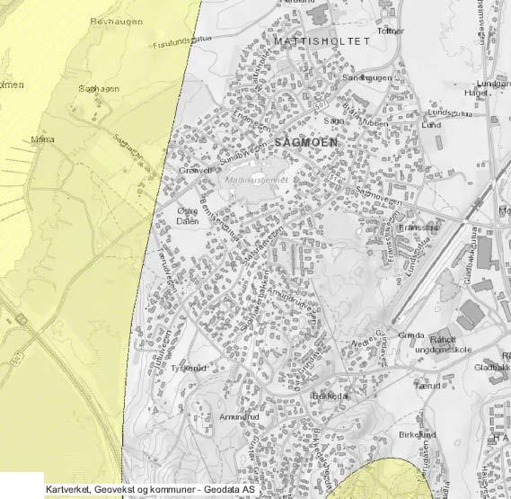 Flytrafikk: På kartet under er vist et utsnitt av støysonekartet for Gardermoen Flyplass fra Avinor: Som kartet viser ligger Franshagan utenfor gul støysone og det blir derfor ikke nødvendig med