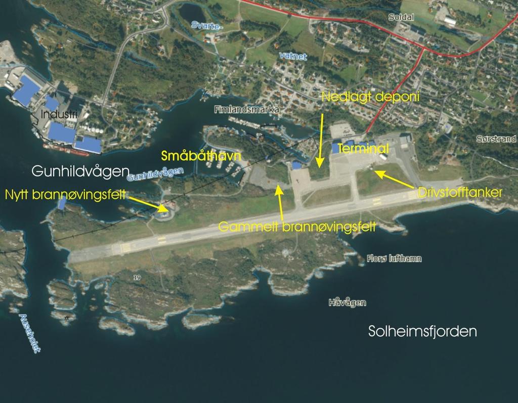 Figur 1. Oversikt over Florø Lufthavn.