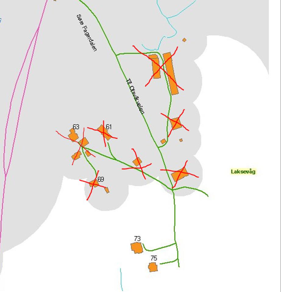 Flere av byggene som er forutsatt revet i planen har ikke oppgitt alder. Dette gjelder bolighuset i Olsvikveien nr.