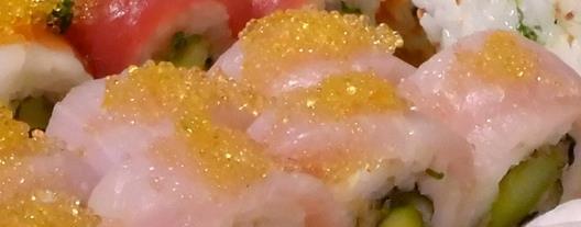 fisk, gluten, egg, soya) laks teriyaki (sesam) 115,- spicy kamskjell (sesam) 119,- spicy kveite (sesam) 119,- spicy tempura spesial 129,- shiso salmon 129,- japoniis spesial 135,- hamachi & trøffel