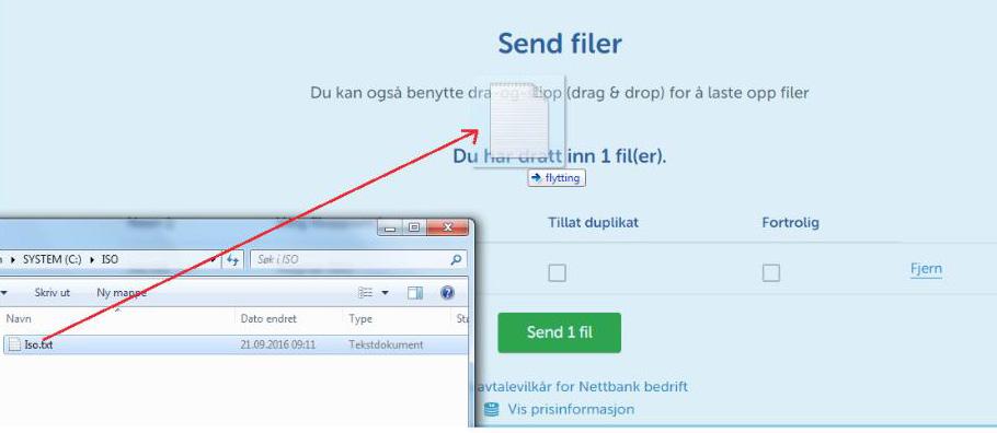 Filoverføring - send filer Sending og henting av filer baserer seg på at du må finne fram til riktig mappe og fil på datamaskinen din manuelt, både når du skal hente og sende filer.
