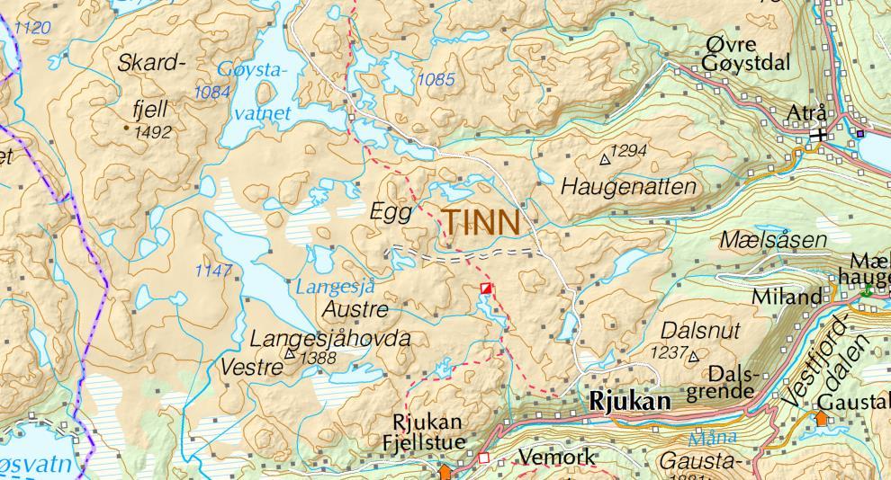 Vurdere fredningssone 1 km på begge sider av veien