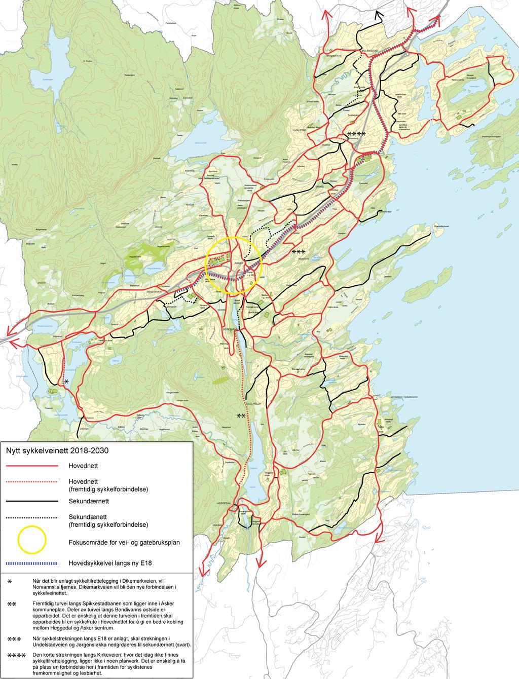 Figur 6-2 Nytt sykkelveinett i