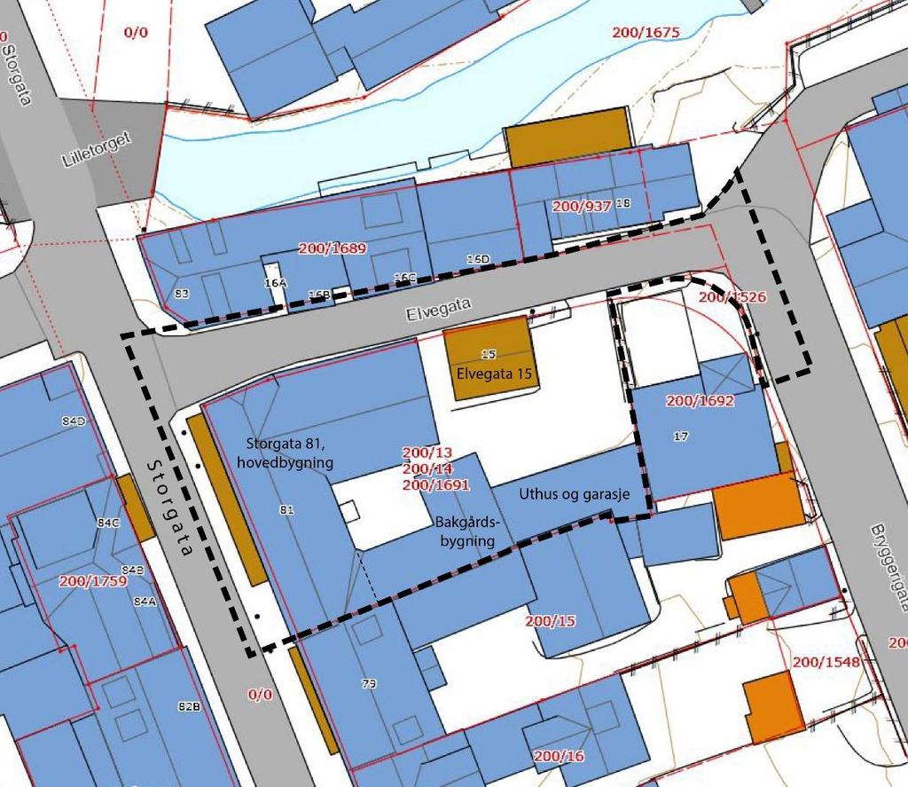 2. Planområdet - dagens situasjon 2.1 Beliggenhet og planavgrensning Området ligger midt i Lillehammer sentrum, langs byens gågate Storgata, med ca 300 meters avstand til Lillehammer Skysstasjon.