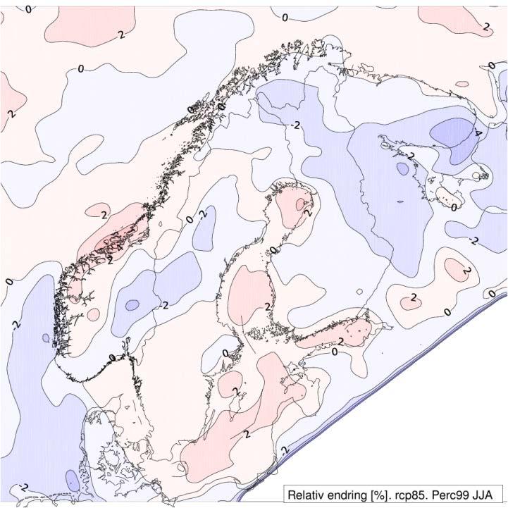 vindstyrke fra perioden 1971 2000 til 2071 2100 for