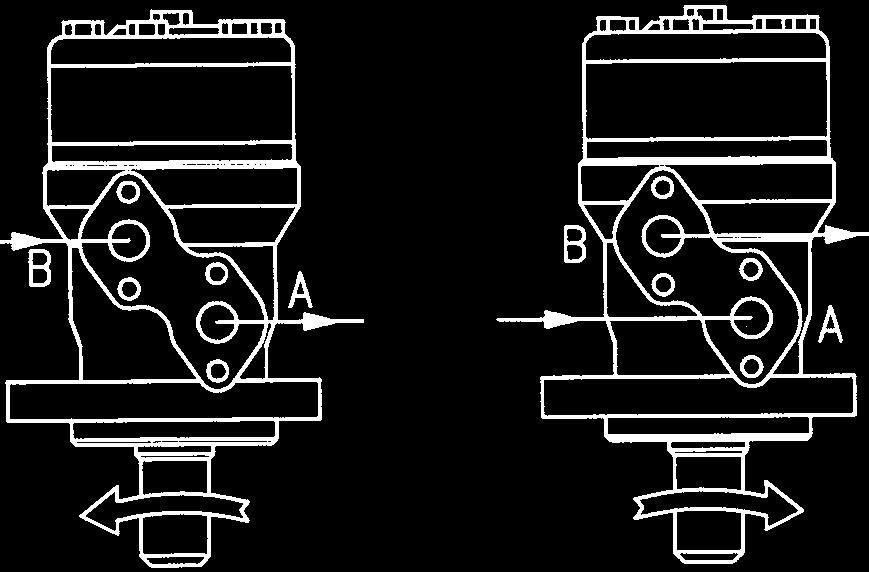 Hydraulikkmotor MR (EPRM) (TILSV. OMR/ARH) med 25 mm aksel 43.2 +0.8 8 ø=25 mm M8 Last kg. L1 L + 1.5 107.