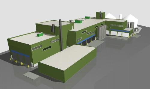 Romerike / EGE Biogass anlegg, Nes Kommune Nytt bygg ca 5000 m2 med komplett, bunnledninger, sanitæranlegg, varmeanlegg, høytrykkvasker, prossanlegg.