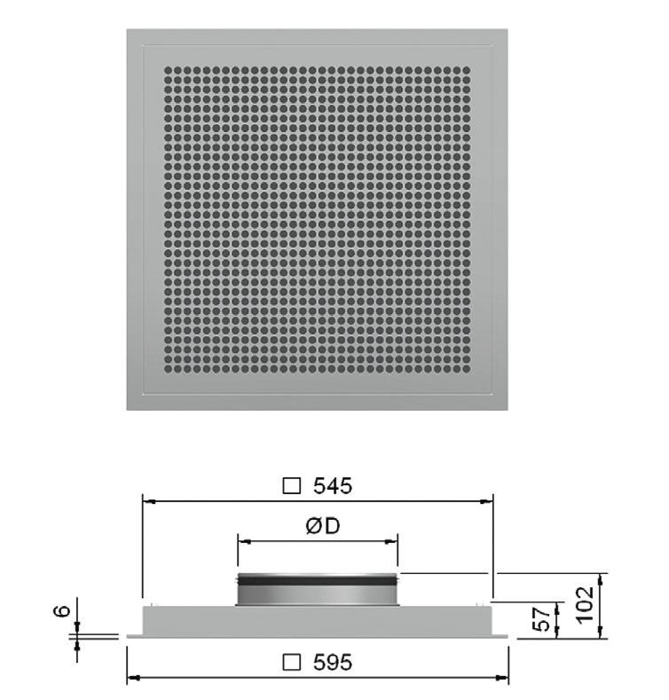 MATERIALE OG OVERFLATEBEHANDLING Front, himlingsplate og ventilkropp er produsert i stål. Anslutningen på ventilkroppen har påmontert EPDM gummipakning.