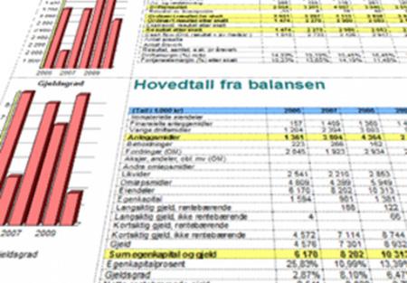 Det er mulighet for å beregne en prognose for hele året basert på resultatet hittil med tillegg av budsjettet for den resterende delen av året.