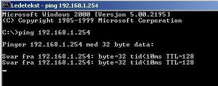 Hvis din ping er vellykket, som betyr at ditt lokale nettverk kan nå apparatet, vil hurtigkommandovinduet lukkes automatisk.