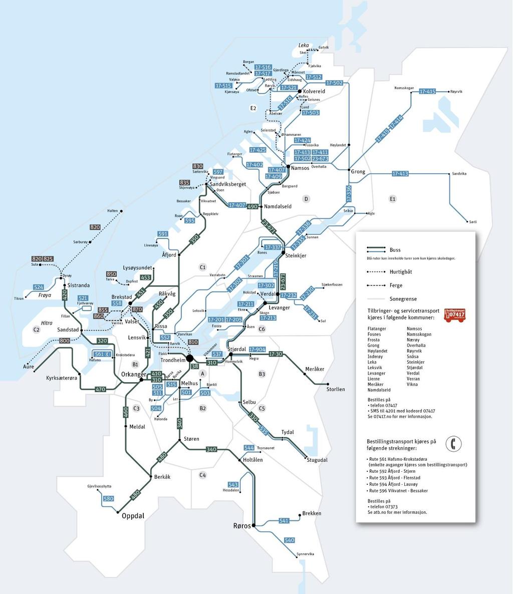 Dagens kollektivtilbud Buss i rute Toget Skoleruter/lokalruter