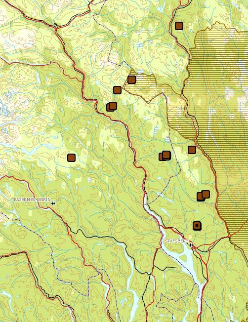 Tamrein Det er i tidsperioden over ikke påvist tap av tamrein til bjørn i Oppland eller erstattet tamrein som tatt av bjørn. Fig 5 a Skader av bjørn på sau hittil i 2018 (pr 19. juli) Fig 5 b.