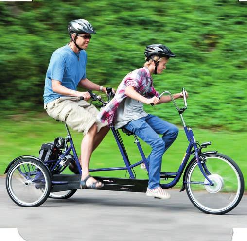 I det foten blir satt på pedalen oppfatter en sensor belastningen og bidrar til en enkel og myk start. Sykkelen er overraskende lett å sette i gang.