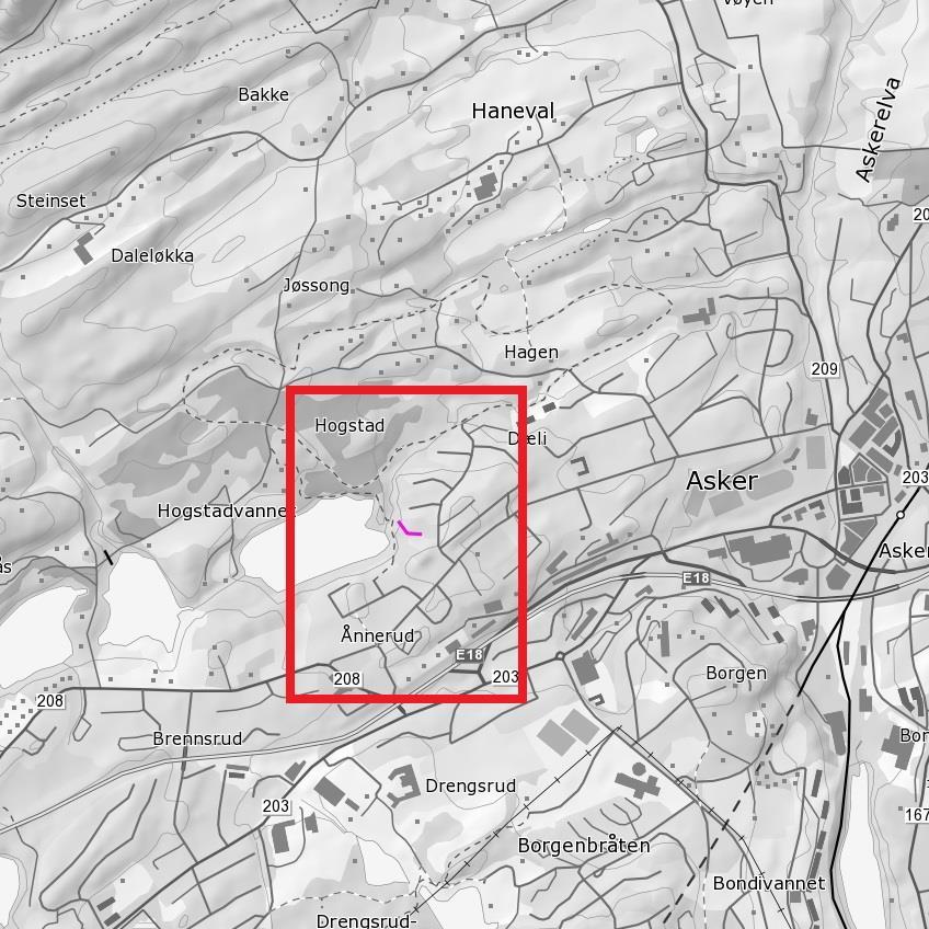 Wergeland Krog Naturkart Ånnerudskogen i Asker. Etablering av brannkum påvisning av rankstarr.