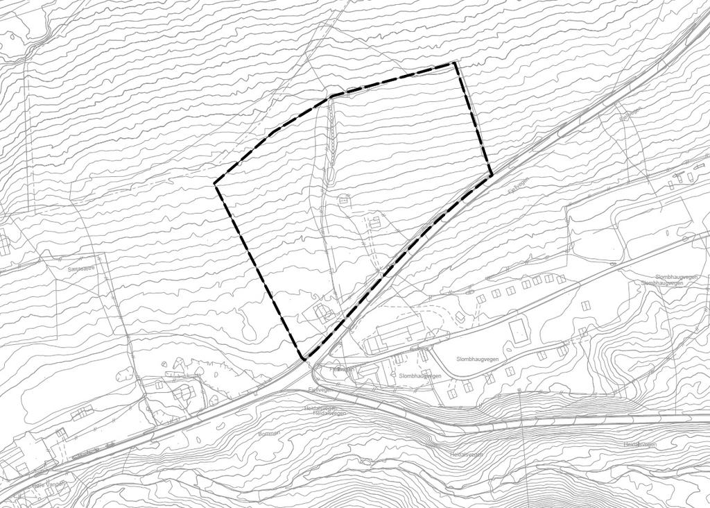 Figur 2. Kartutsnittet viser forslag til plangrense. Overordnet planstatus Kommuneplanens arealdel ble vedtatt av Vågå kommunestyre 09.08.17.